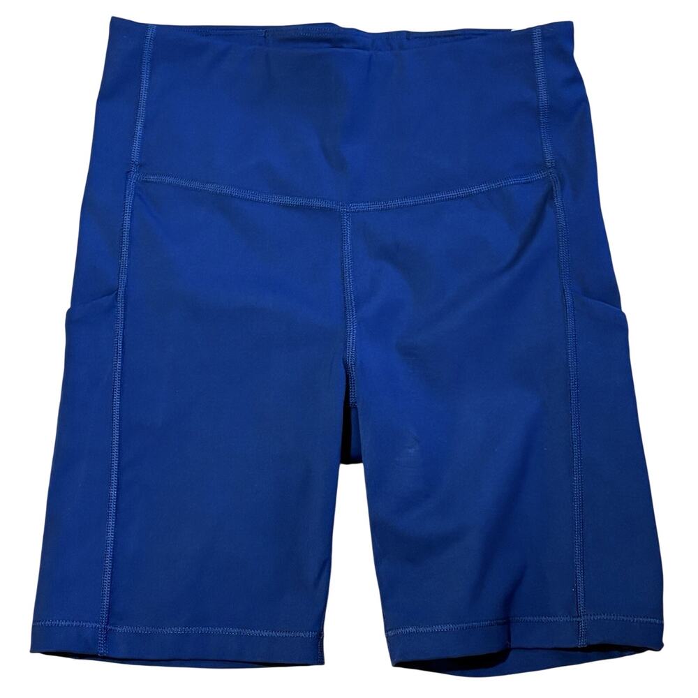 Athleta Ultimate Stash Pocket 7" Women Navy Sz Sm Shorts Activewear-Running Bike